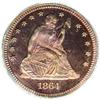 Image 1 : 1864 25C Quarter Dollar, Judd-387, Pollock-455, R.7, P 