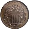 Image 1 : 1866 5C Shield Five Cents, Judd-491, Pollock-578, Low 