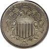 Image 1 : 1866 5C Shield Five Cents, Judd-507, Pollock-591, R.5, 