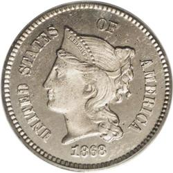 1868 1C Coronet Cent, Judd-608, Pollock-673, R.4, PR65