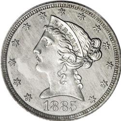 1885 $5 Liberty Head Half Eagle, Judd-1754, Pollock-19 