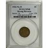 Image 3 : 1922 No D 1C Strong Reverse XF40 PCGS. FS-013.2. Die P 