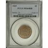 Image 1 : 1869 2C MS64 Red and Brown PCGS. Reddish-orange with a 