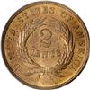 Image 2 : 1869 2C MS65 Red PCGS. A dusky rose-gold and olive Gem 