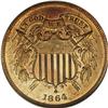 Image 1 : 1864 2C Large Motto PR65 Red NGC. Nearly 20 million 18 
