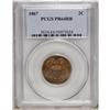 Image 1 : 1867 2C PR64 Red and Brown PCGS. Sharply struck with d 