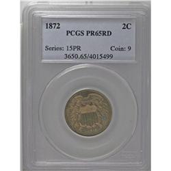 1872 2C PR65 Red PCGS. This unabraded and pinpoint-sha 