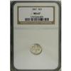 Image 3 : 1861 3CS MS67 NGC. Shimmering mint frost covers each s 