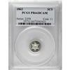 Image 3 : 1862 3CS PR66 Deep Cameo PCGS. The deeply reflective f 