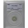 Image 1 : 1867 3CS PR62 PCGS. A moderately reflective trime that 
