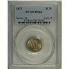 Image 3 : 1872 3CN MS66 PCGS. Delicate honey-gold patina adorns 