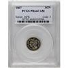 Image 3 : 1867 3CS PR66 Cameo PCGS. Razor-sharp striking details 