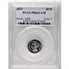 Image 3 : 1871 3CN PR66 Cameo PCGS. The surfaces approach techni 