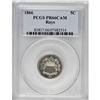 Image 3 : 1866 5C Rays PR66 Cameo PCGS. A lightly toned and well 