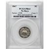 Image 1 : 1867 5C No Rays PR64 PCGS. Champagne patina graces thi 