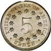 Image 2 : 1867 5C No Rays PR65 Cameo PCGS. Second year of issue 