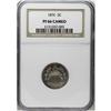 Image 1 : 1876 5C PR66 Cameo NGC. Dusty rose toning over the shi 