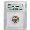 Image 3 : 1883 5C PR67 ICG. Hints of golden toning graces this l 