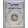 Image 1 : 1883 5C With Cents PR65 Cameo PCGS. Thin golden patina 
