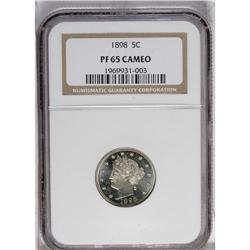 1898 5C PR65 Cameo NGC. A lovely Gem with pleasing con 