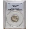 Image 1 : 1913-S 5C Type Two MS64 PCGS. A fully lustrous example 