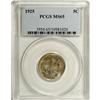 Image 1 : 1925 5C MS65 PCGS. A crescent of gold appears to the l 