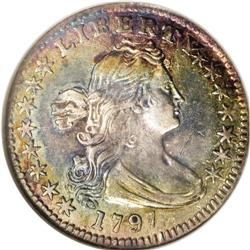 1797 H10C 15 Stars AU58 NGC. V-2, LM-1, R.3. The 7s in 