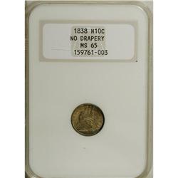1838 H10C Large Stars MS65 NGC. An exquisitely struck 
