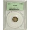Image 3 : 1841 H10C MS66 PCGS. Forest-green and rose-gray toning 