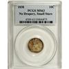 Image 1 : 1838 10C Small Stars MS63 PCGS. Lavender-gray overall 