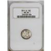 Image 1 : 1911-D 10C MS66 NGC. Navy-blue and golden-brown blushe 