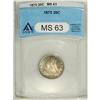 Image 1 : 1875 20C MS63 ANACS. A highly lustrous example that ha 
