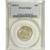 Image 1 : 1875-S 20C MS63 PCGS. A Select and softly lustrous exa 