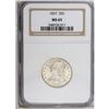 Image 3 : 1837 25C MS65 NGC. B-2, R.1. A delicately toned golden 