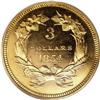 Image 2 : 1854 $3 PR63 Cameo PCGS. 