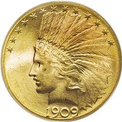 1909-S $10 MS67 PCGS. Work on the new design San Franc 