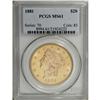 Image 3 : 1881 $20 MS61 PCGS. The 1881 double eagle commences wh 