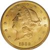 Image 1 : 1889 $20 MS62 PCGS. Boldly struck and highly lustrous 