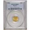 Image 3 : 1854 G$1 Type Two MS64 PCGS. The Type Two or Small Ind 
