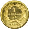 Image 2 : 1866 G$1 PR67 Ultra Cameo NGC. Proof 1866 gold dollars 
