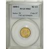 Image 3 : 1858-C $2 1/2 MS62 PCGS. Variety 18-J. The 1858-C is t 