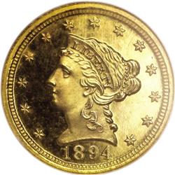 1894 $2 1/2 PR66 Ultra Cameo NGC. The official mintage 