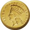 Image 1 : 1854-D $3 AU50 NGC. Variety 1-A. Ex: Richmond Collecti 