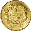 Image 2 : 1878 $3 MS65 PCGS. In anticipation of gold being excha 