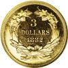 Image 2 : 1882 $3 MS66 S Prooflike NGC. Ex: Freedom Collection. 