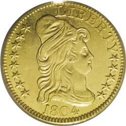 1804 $5 Small 8 MS62 PCGS. Breen-6443, BD-1, High R.4. 