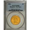 Image 3 : 1806 $5 Round Top 6, 7x6 Stars MS62 PCGS. Breen-6448, 