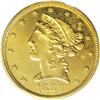 Image 1 : 1889 $5 PR64 Cameo PCGS. Half eagle production at the 