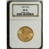 Image 3 : 1907-S $10 MS66 NGC. Few Liberty Head ten dollar coins 