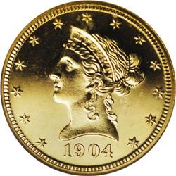 1904 $10 PR64 Cameo NGC. Although the official proof m 